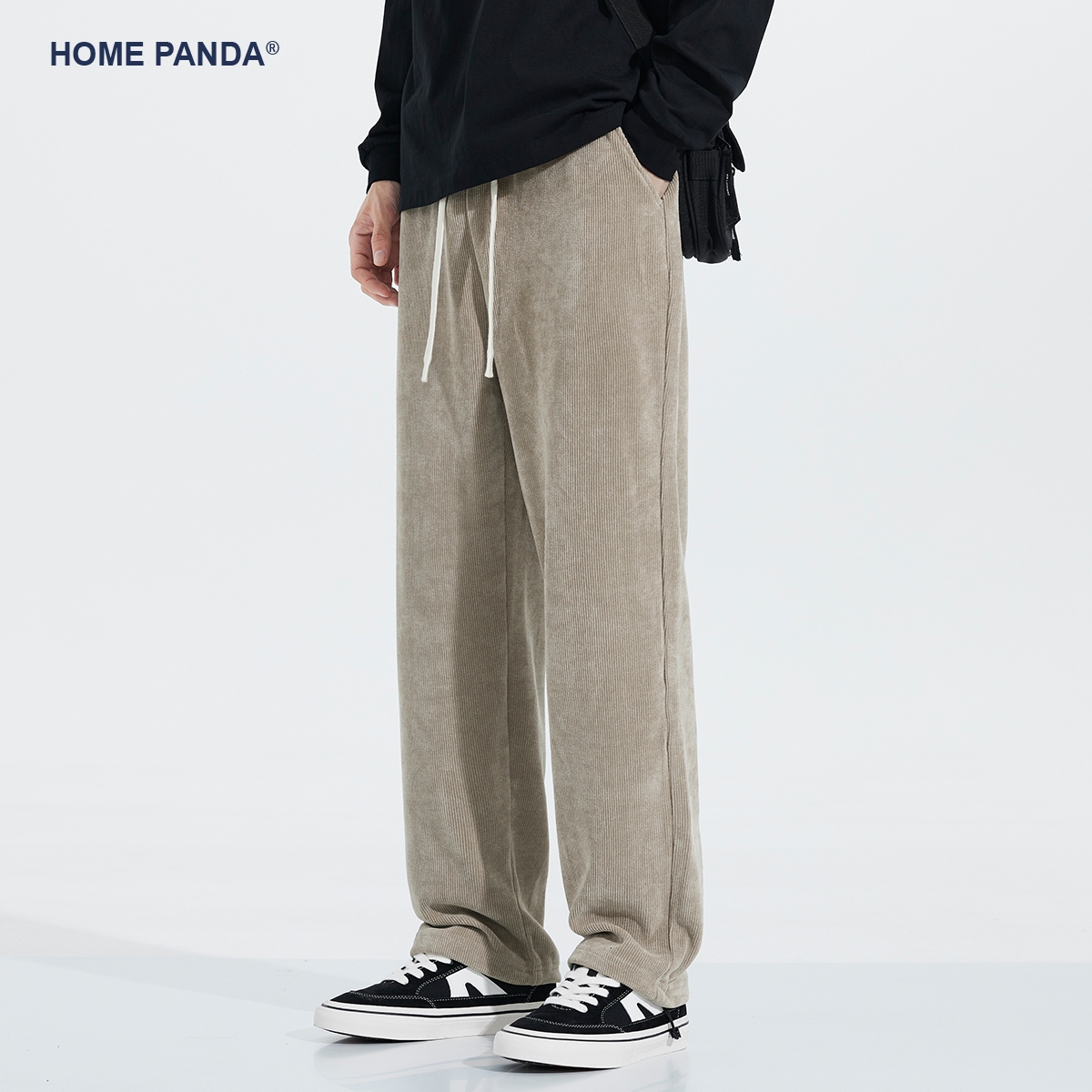HomePanda灯芯绒运动休闲裤男