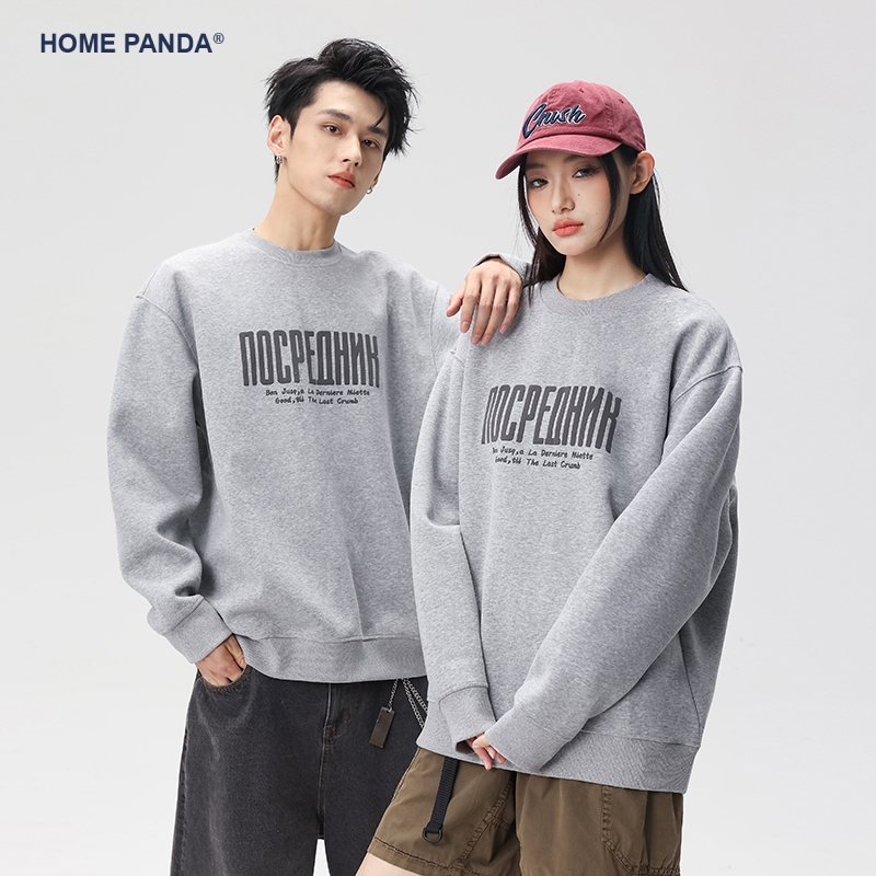 HomePanda美式圆领卫衣男