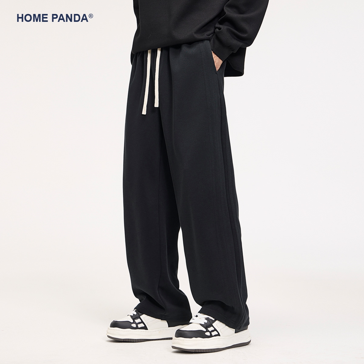 HomePanda美式黑色休闲裤