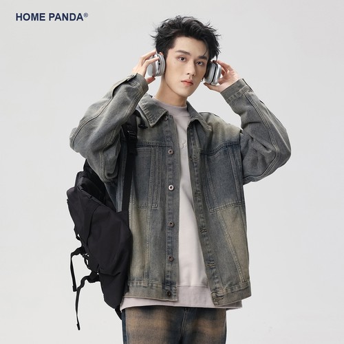 HomePanda美式潮牌工装牛仔外套