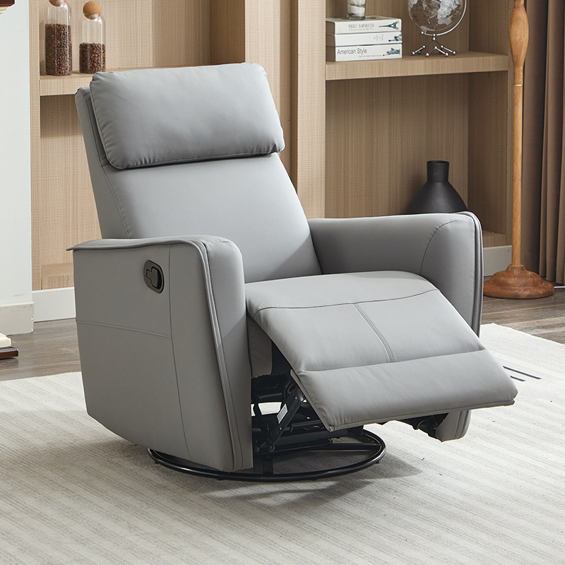 小户型太空舱单人沙发懒人多功能电动摇椅子生态牛皮客厅卧室美甲