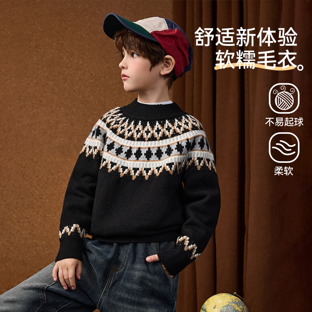 ASKjunior童装男童毛衣