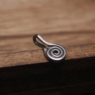 925银银制品 轮回卡子计数器素款双面搭配星月菩提百香籽文玩配饰