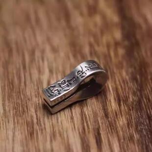 925银银制品 六字真言卡子计数器做旧素款小众搭配文玩配饰百香籽