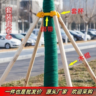 树木支撑杆三四脚架绿化防风固定架套杯苗木杉木杨木松木支撑架