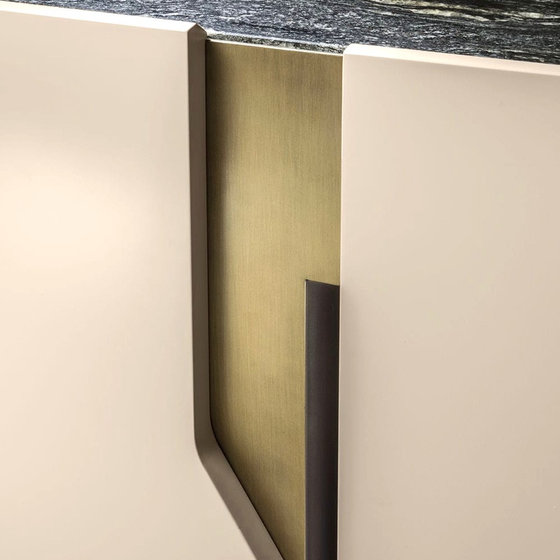 轻奢岩板餐边柜洒柜一体靠墙置物架储物柜现代简约餐桌柜客厅