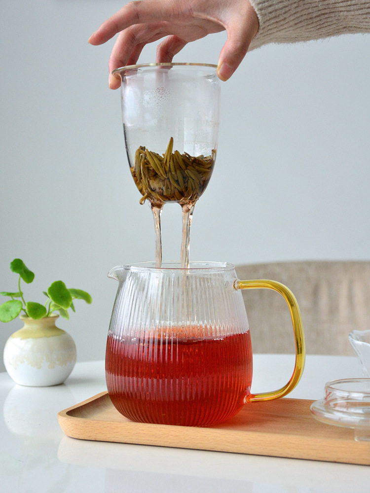 可电陶炉烧水煮茶壶高硼硅玻璃耐高温带盖企鹅水壶泡茶带滤网新品