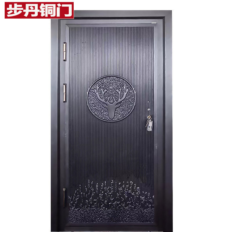 步丹铜门防盗门别墅大门入户门自建房家用门不锈钢门镀铜浙江厂家