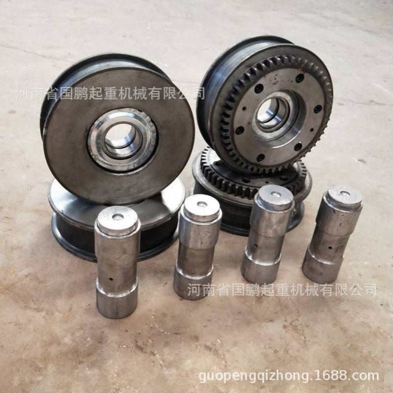电动单梁行车行走轮起重机天车端梁驱动轮平面凹面齿圈300LD轮