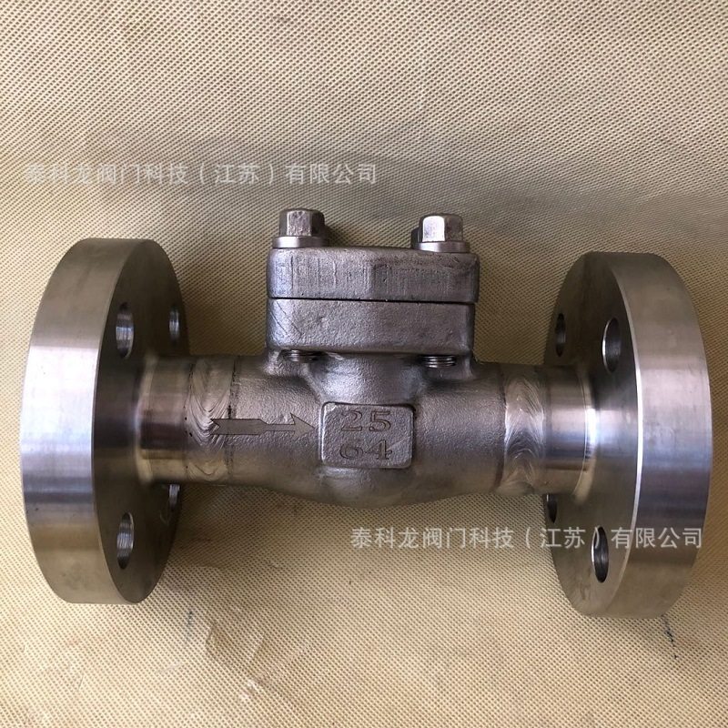 H44W-64R不锈钢316高压高温锻钢止回阀法兰卧旋启式单向阀DN65 80