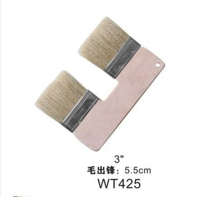 3寸艺术漆施工工具双头艺术刷/鬃毛艺术刷/扁刷/优彩刷/肌理刷