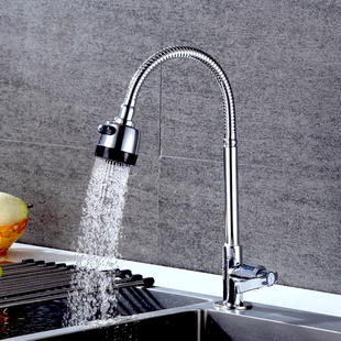 厨房水龙头不锈钢单冷洗脸盆面盆洗菜盆全铜万向可旋转洗衣池家用