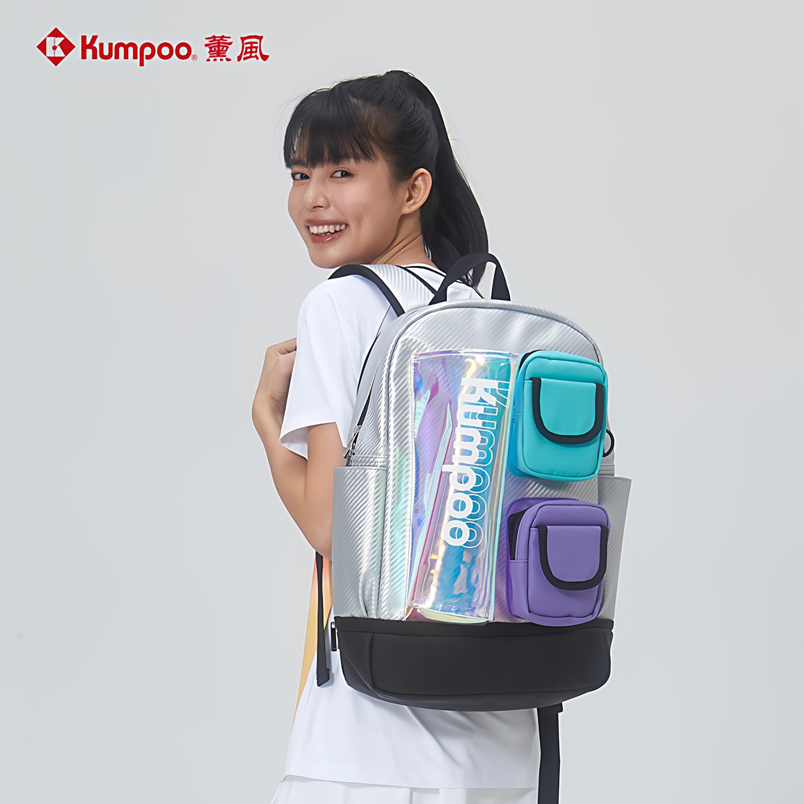 正品KUMPOO薰风羽毛球包男女款熏风大容量专业运动双肩背包KB-423