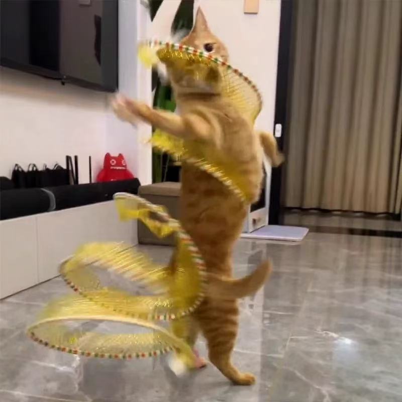 猫隧道逗猫棒小猫玩具猫咪通道铃铛羽毛老鼠耐咬幼猫自嗨逗猫神器图片