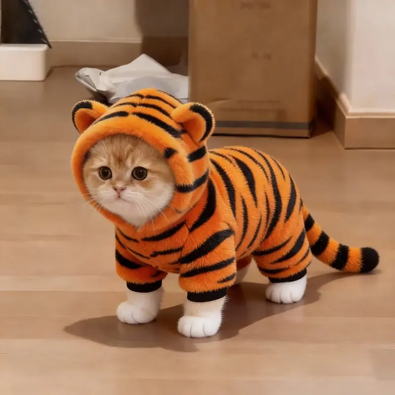 狗狗衣服老虎变身装四脚冬装宠物泰迪猫咪比熊柯基博美冬装保暖