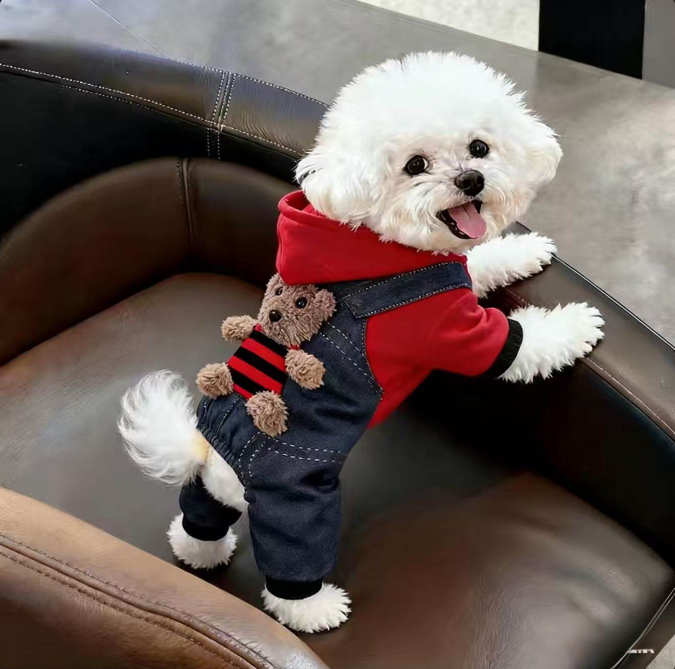 可爱泰迪熊毛绒挂件狗狗背带裤套装卡通风秋冬季四脚衣服宠物服装,宠物/宠物食品及用品,狗宠物服装/雨衣,淘宝优惠券,粉丝福利购,淘宝优惠卷