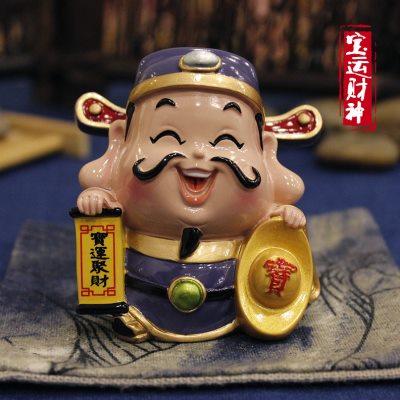 7cm创意财神五路五运财神公仔适合书柜摆设车载汽车摆件礼品礼物