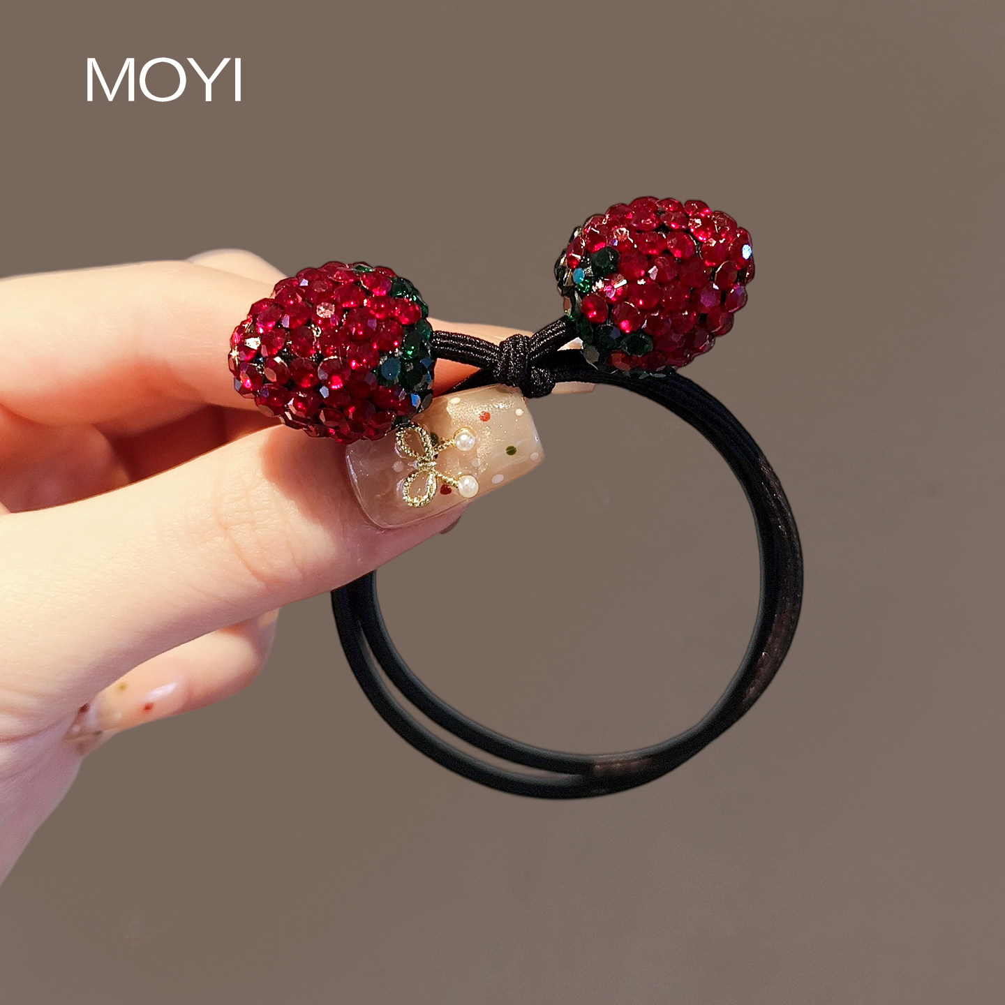 韩版东大门精致甜美水钻草莓发圈红色闪钻发绳可爱头饰高弹力皮筋,饰品/流行首饰/时尚饰品新,发饰,淘宝优惠券,粉丝福利购,淘宝优惠卷