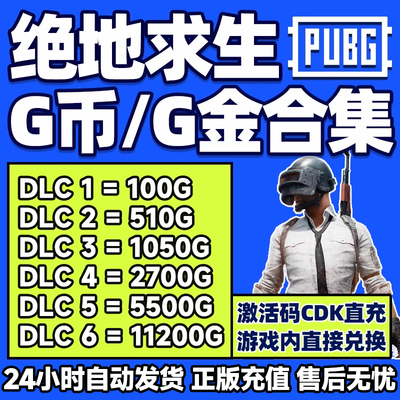 PUBGG币全区通用兑换码CDK