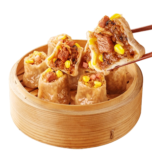 6件49.8元林饱饱纸皮烧麦芝士鸡肉牛肉卷烤肠饭团速食半成品早餐