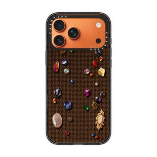 现货CASETiFY缀饰宝石粗花呢适用苹果iPhone17 pro max磁吸手机壳16/15/14创意复古13小众轻奢华防摔保护套12