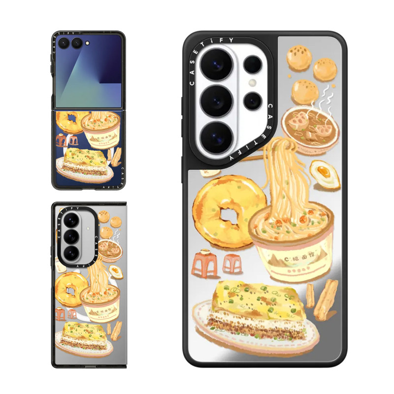 现货CASETiFY武汉城市限定烟火食光适用三星S25/S26 Ultra手机壳Z Flip7/Z Fold 6/5创意潮流美食保护套s24+