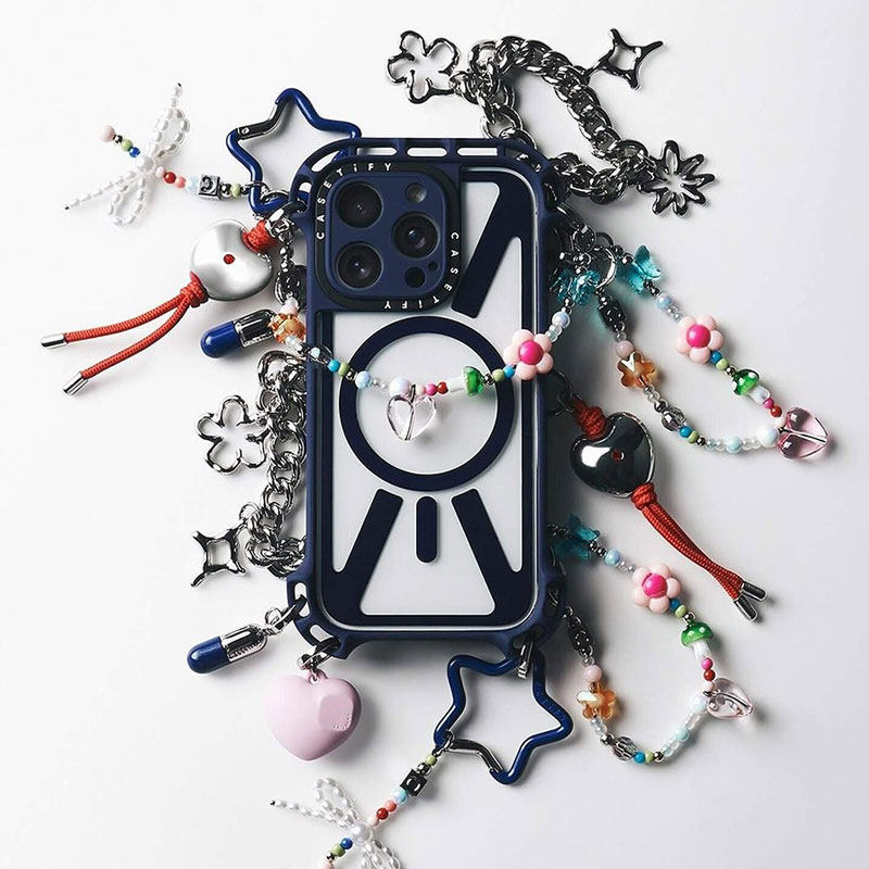 现货CASETiFY挂链钥匙圈挂扣手机链DIY多功能迷你包包手袋