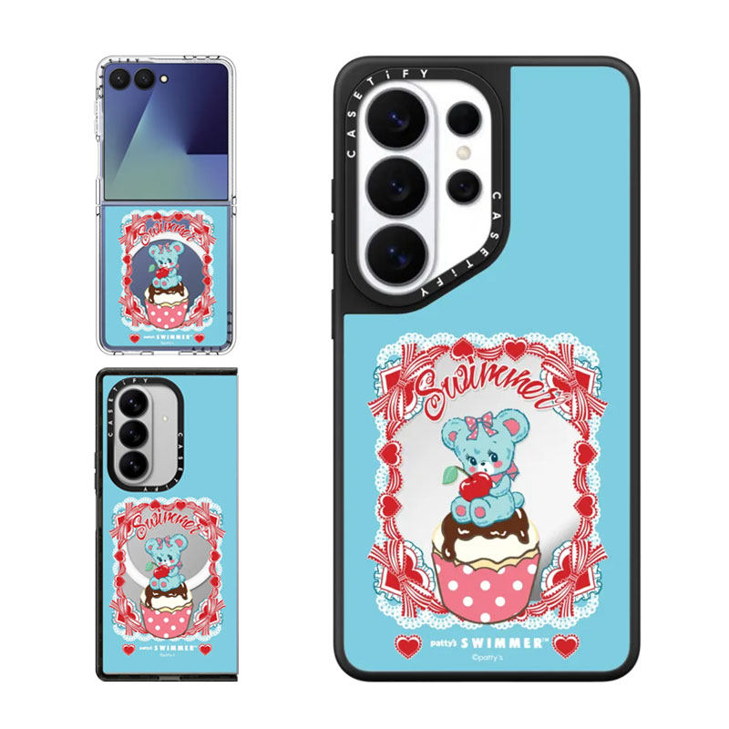 现货CASETiFY害羞小熊Huglly适用三星S25/S26 Ultra手机壳Z Flip7/Z Fold 6/5复古甜心SWIMMER可爱保护套s24