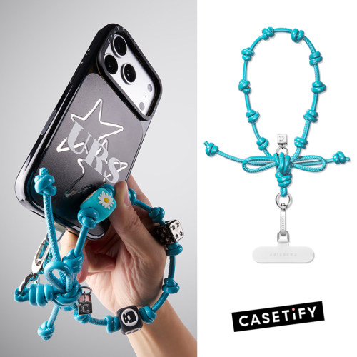CASETiFY薄荷蓝蝴蝶结手机腕带