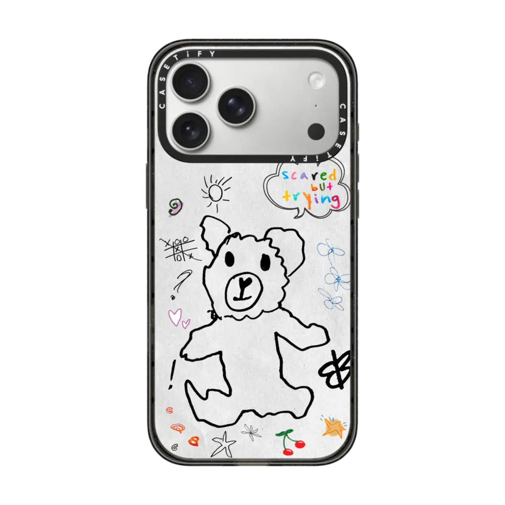 现货CASETiFY线条毛绒小熊适用苹果iPhone17 pro max手机壳16/15/14磁吸13小众童趣可爱软妹ins防摔保护套12