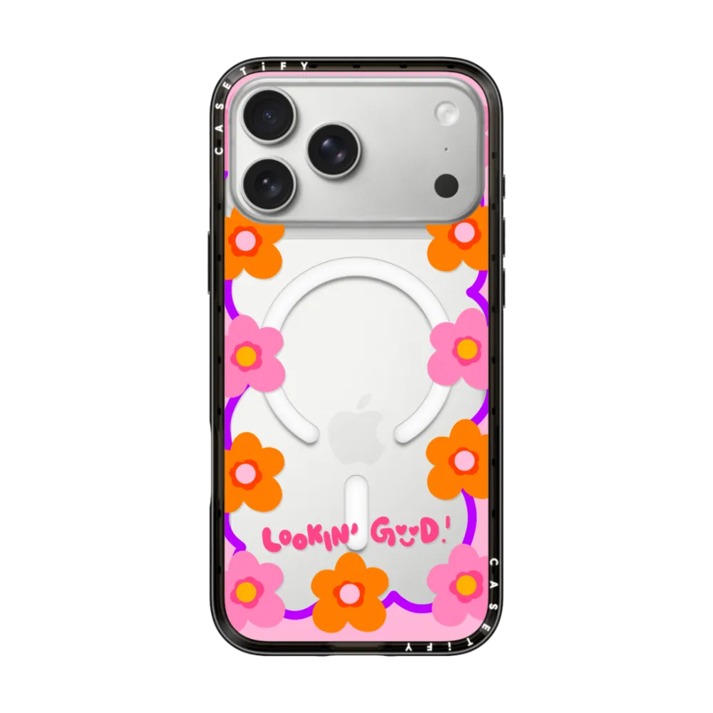 现货CASETiFY看起来很美适用于苹果iPhone17 Pro Max手机壳16/15/14磁吸镜面时尚潮牌花朵13透明防摔保护套12