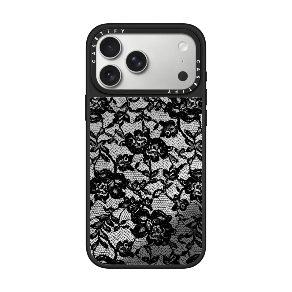 现货CASETiFY黑色蕾丝适用苹果iPhone17 Pro M