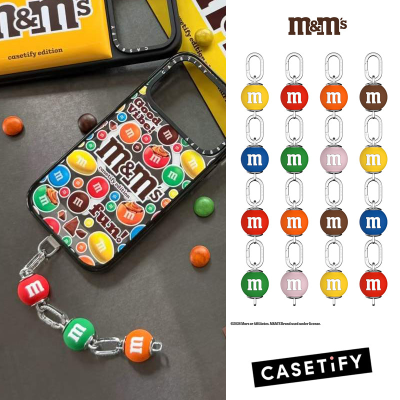 CASETiFY联名M&M's硅胶串珠挂件