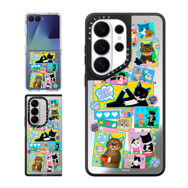 现货CASETiFY奶牛猫牛牛日记碎片适用三星S25/S26 Ultra手机壳Z Flip7/Z Fold6/5卡通可爱插画艺术保护套s24
