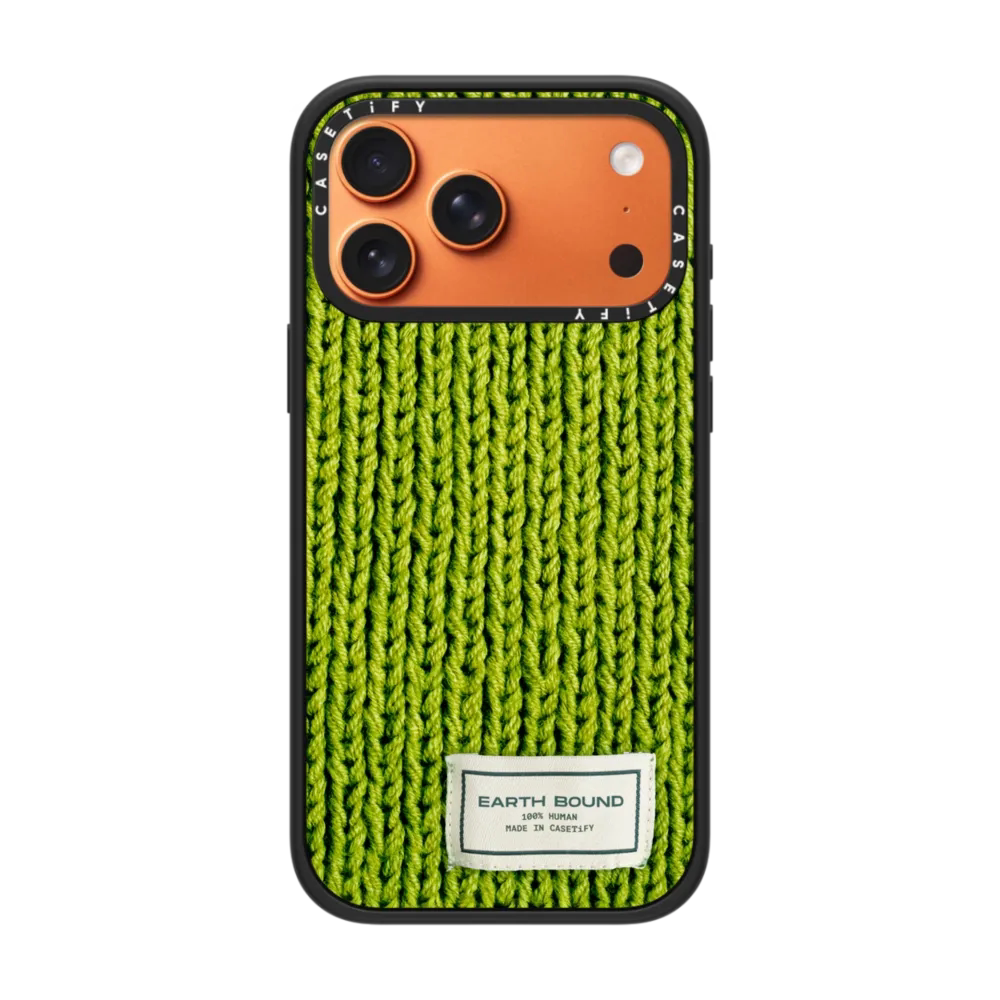 现货CASETiFY绿野轻语草地绿色针织毛衣适用苹果iPhone17 pro max磁吸手机壳16/15/14小众高端13防摔保护套12