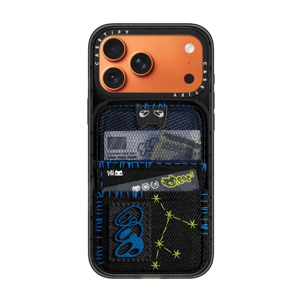 现货CASETiFY TAP-ON适用苹果iPhone17 Pro Max手机壳16/15/14磁吸13个性潮流牛仔丹宁立体拼贴艺术保护套12