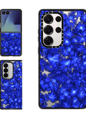 现货CASETiFY花咒·浣蓝适用三星S24/S25 Ultra手机壳Z Flip7/Z Fold 6/5创意蓝色花卉艺术高端防摔保护套s23