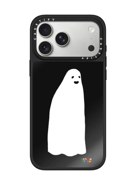 现货CASETiFY节日精神白色无脸男适用苹果iPhone17 Pro Max手机壳16/15/14磁吸防摔透明13幽灵ins网红保护套