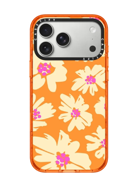 现货CASETiFY夏日花舞适用苹果iPhone17 pro max磁吸手机壳16/15/14创意橙色花卉小众高级感好看air保护套13