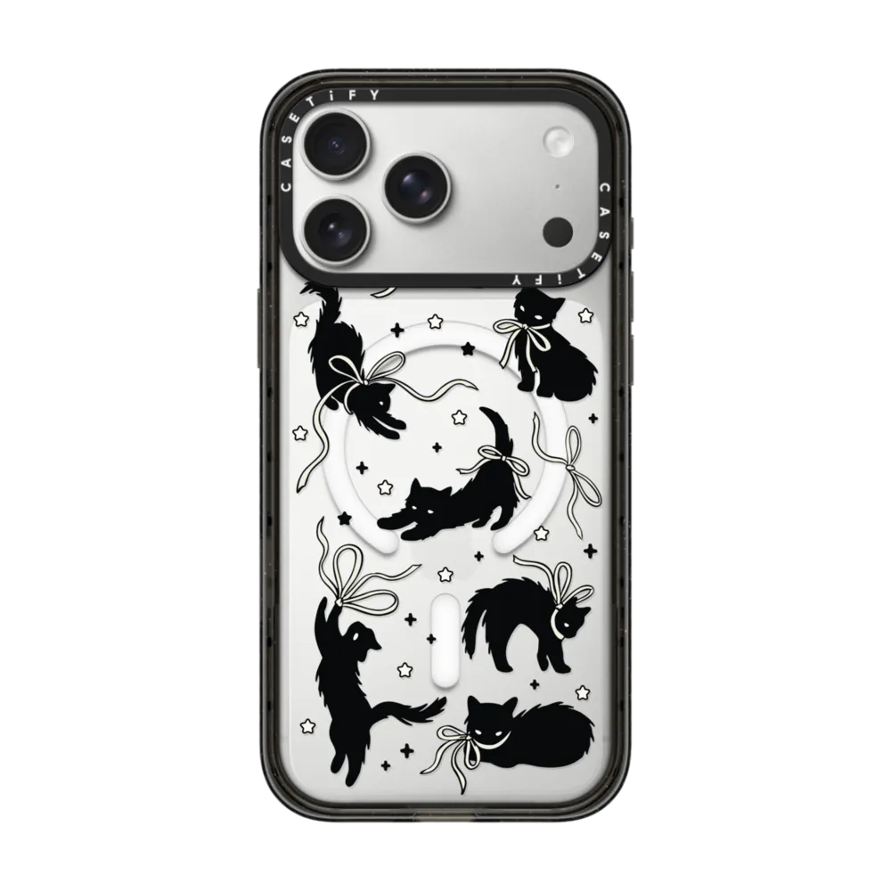 现货CASETiFY丝带黑色猫咪适用苹果iPhone17 Pro Max磁吸手机壳16/15/14时尚趣味13小众高级感甜酷保护套air