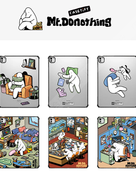 CASETiFY慵懒可爱Mr.Donothing适用于苹果iPad Pro 11/13/12.9寸平板电脑保护套Air第4/5/6/7代M2防摔壳M3/M4