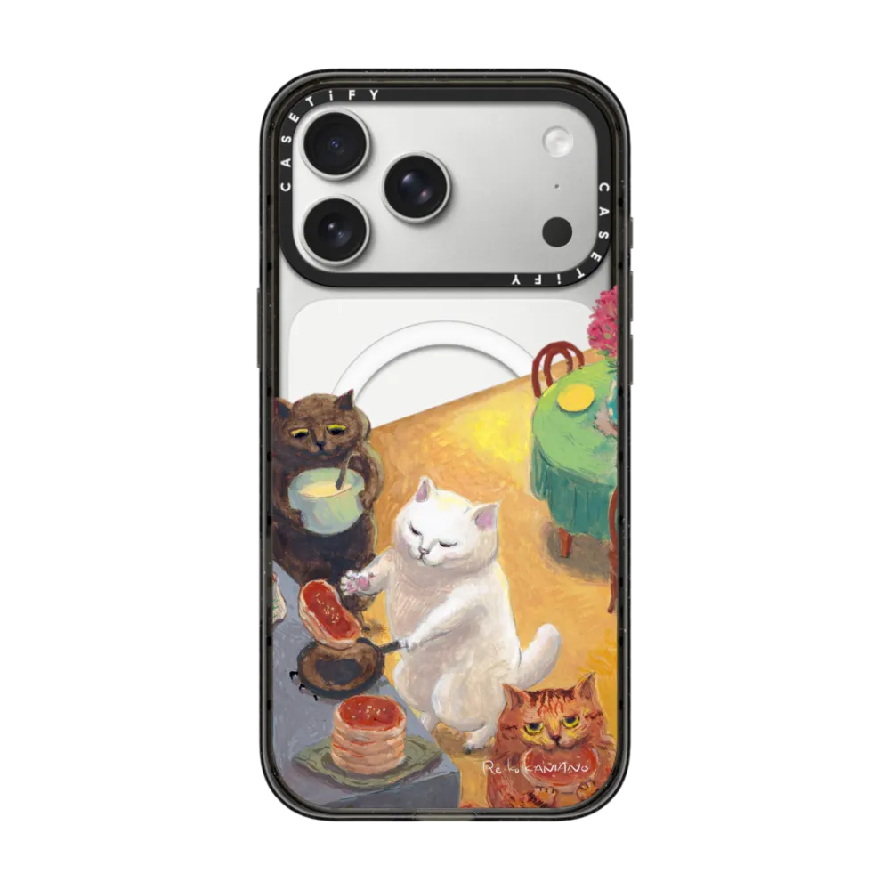 现货CASETiFY猫猫煎饼适用于苹果iPhone17 pro max手机壳16/15/14复古小众艺术家13卡通可爱猫咪趣味保护套12