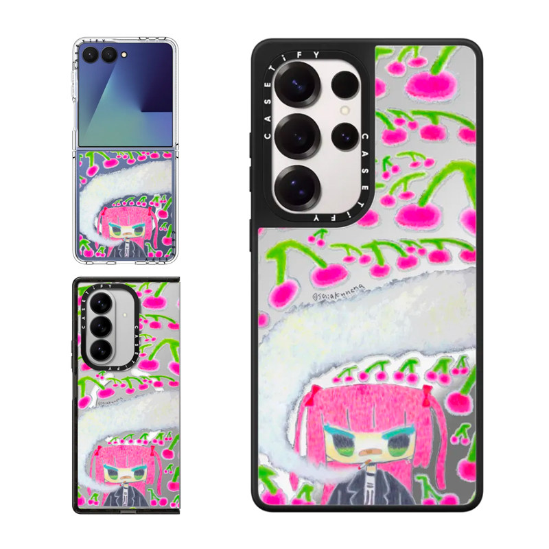 现货CASETiFY朋克女孩适用于三星S24/S25 Ultra手机壳Z Flip7/Z Fold 6/5创意摇滚艺术漫画甜酷防摔保护套s23