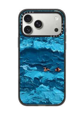 现货CASETiFY蓝色油彩海浪适用苹果iPhone17 Pro Max手机壳16/15磁吸潮牌14防摔13小众油画风air高档保护套12