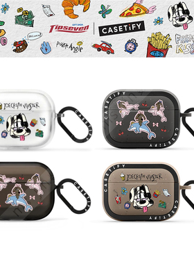 CASETiFY韩火火联名TIPSEVEN可爱插画复古美式适用苹果Airpods pro 2代无线蓝牙耳机保护套Airpods 3/4代软壳