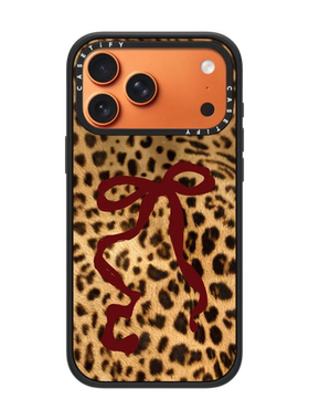 现货CASETiFY红色丝带蝴蝶结豹纹适用苹果iPhone17 Pro Max手机壳16/15/14磁吸13时尚甜酷小众高级感保护套13