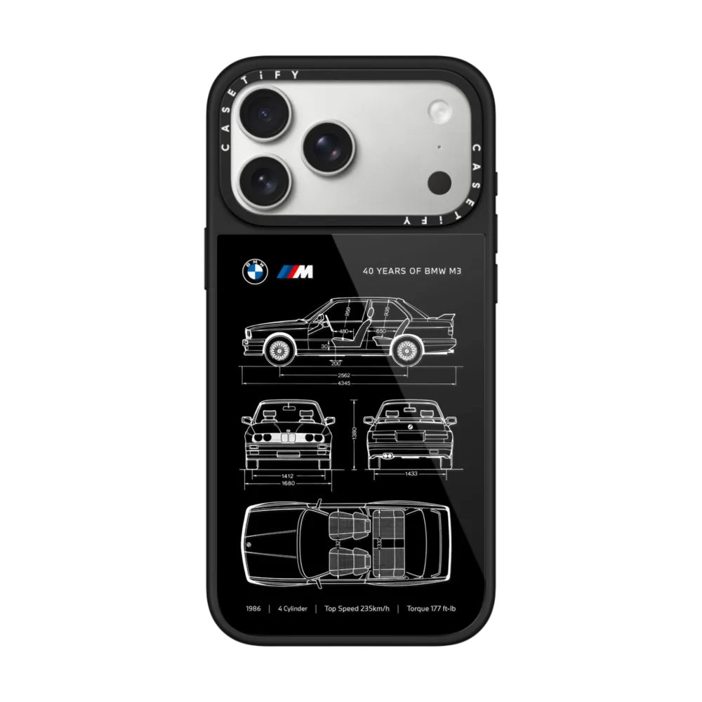 现货CASETiFY联名BMW宝马M3 E30 结构蓝图适用苹果iPhone17 pro max磁吸手机壳16/15/14个性奢华高端保护套13