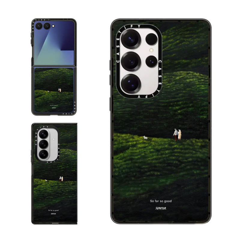 现货CASETiFY今朝皆好适用三星S24/S25 Ultra手机壳Z Flip7/Z Fold 6/5艺术家Suntur小众简约治愈系保护套s23