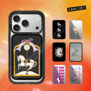 现货CASETiFY马年新春系列复古好运新年MagSafe磁吸卡包手机支架