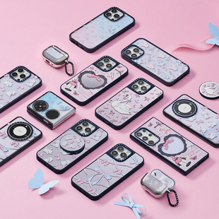 现货Hi Forest联名CASETiFY森林早报天鹅蝴蝶结适用苹果iPhone17pro max磁吸手机壳16/15/14浪漫艺术保护套13